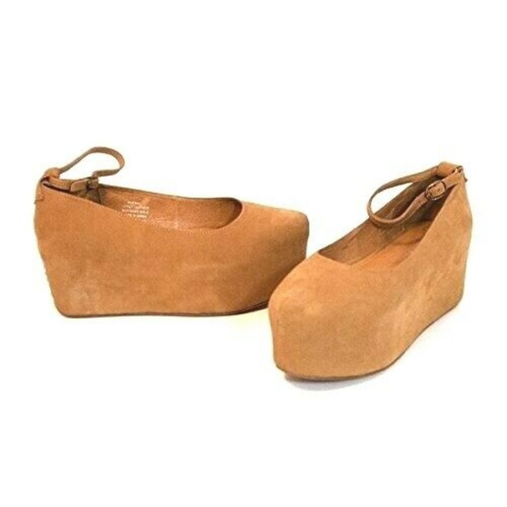 Jeffrey Campbell Beebee Tan Nubuck Platform Shoes Size US  9
